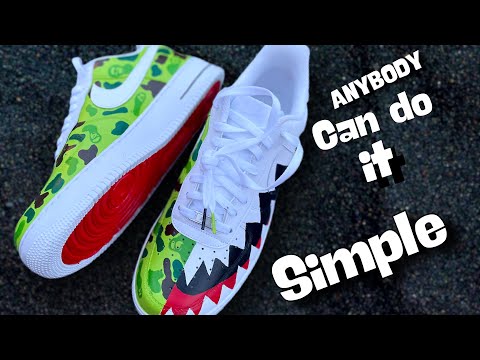 Custom shoes Air Force 1’s - YouTube