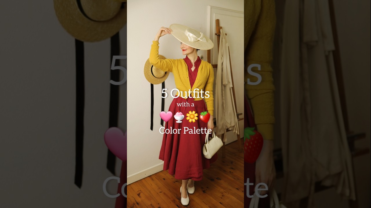 5 Outfits with a 🩷🍨🌼🍓 Color Palette | Vintage Inspired Fashion