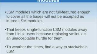 Using LSM Modules as LKM
