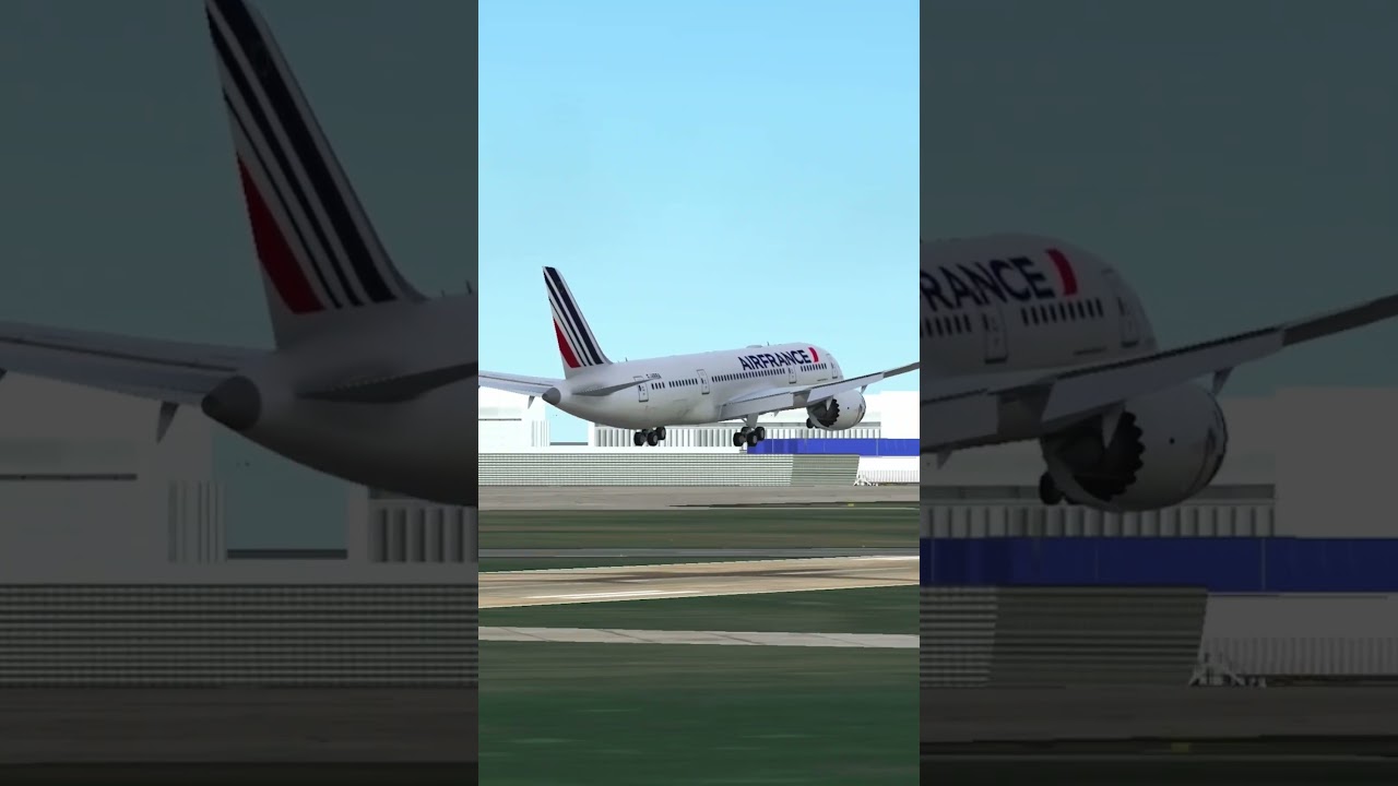 Beautiful Air France  #b787 #fypシ゚viral #aviation #landing #paris #parisairport
