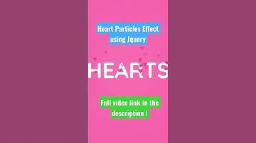 Heart Particles Animation on Text
