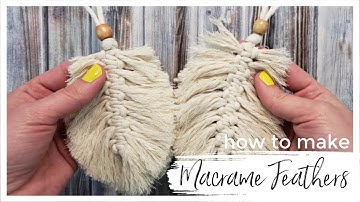 How to make a DIY Macrame Feather | Tutorial