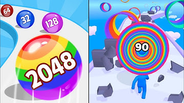 Ball Run 2048 Vs Layer Man 3d | All New Levels Gameplay | Best Satisfying Mobile Game | Android iOS