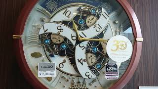 SEIKO RE601B Clock Wall Clock Analog 52 Melody Song Automaton Clock Japan NEW 
