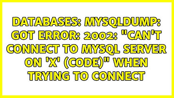mysqldump: Got error: 2002: "Can