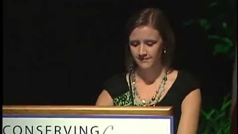 Rebekah Martin speaks at the Conserving the Future...