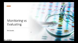 Monitoring vs Evaluating - Higher PE
