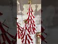 Raz 18.5" Set of 3 Striped Ruffle Tree Christmas Decoration 4611764