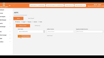 AEPS Balance Check and Withdrawal using Aadhaar no.