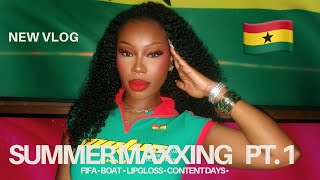 WEEKLY VLOG - SUMMER MAXXING PART 1 (GHANA FIFA • EVENTS • LIPGLOSS • CONTENT DAYS)