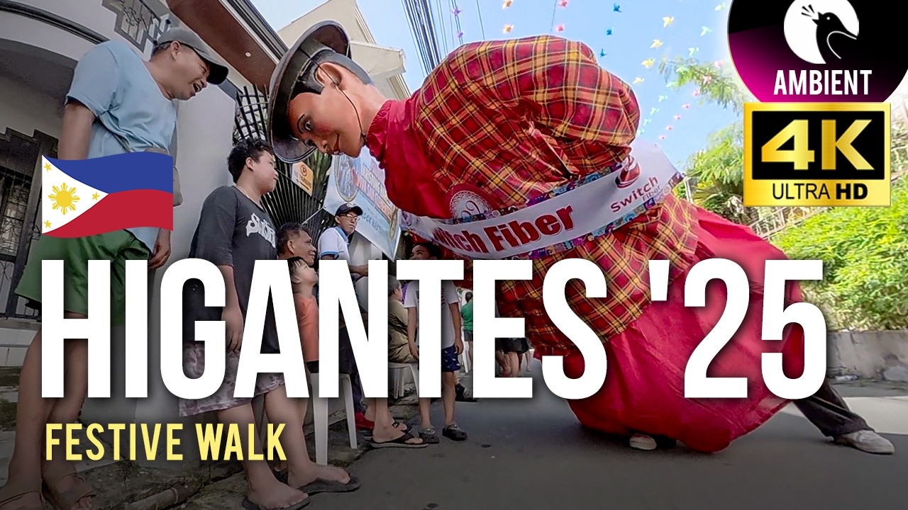 Higantes Festival 2025 FULL Parade Route 🇵🇭 3 Hours Ambient Background Viewing Philippines 4K