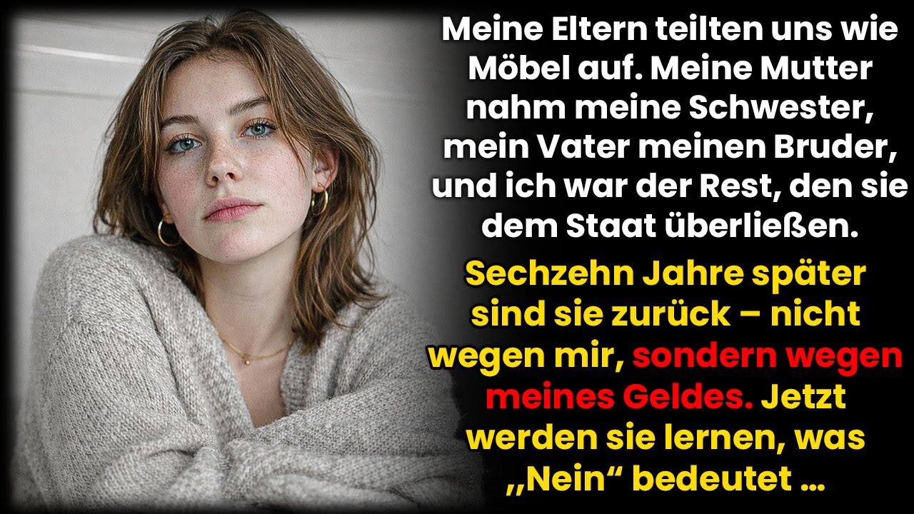 Meine Mutter nahm meine Schwester, mein Vater meinen Bruder – ich kam ins Heim. Jetzt sage ich Nein