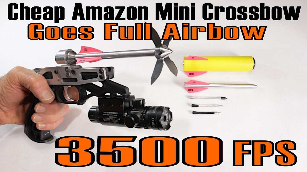 Превращение дешевого мини-арбалета с Amazon в пневматический арбалет — 3500 кадров в секунду.