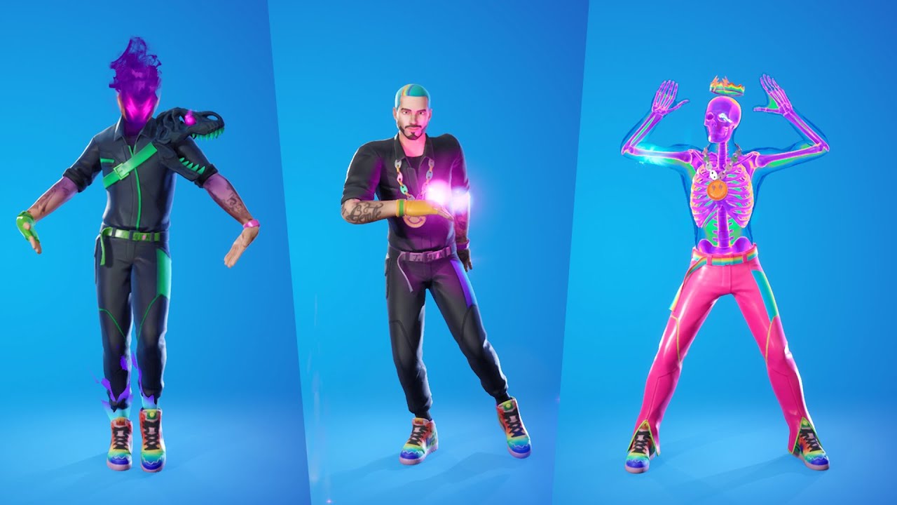 J Balvin Skin Showcase with Emotes & Dances Fortnite YouTube