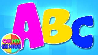 abc song alphabet song learn alphabets nursery rhymes kids songs with oh my genius