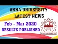 Anna University Latest News | Distance Education Feb-Mar 2020 Results Published | Project Viva voce