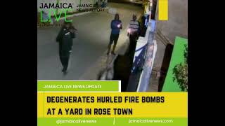 Hoodlums hurled fire bombs at yard in Rose Town