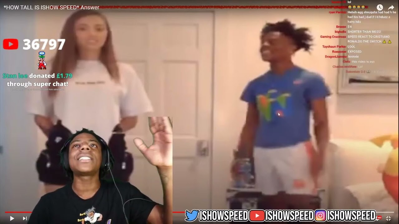 ISHOWSPEED Reacts To His Height EXPOSED 