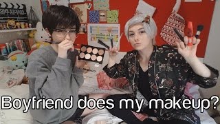 [ Yuri on Ice ] Boyfriend does my makeup??? (Victuuri)