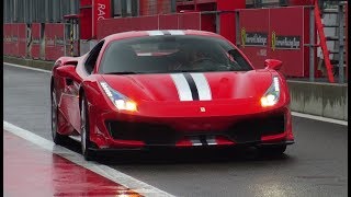 I was lucky enough to catch the new ferrari 488 pista driving around
in spa. of course, there some dynamic display, but also a bit
driving... even on ...