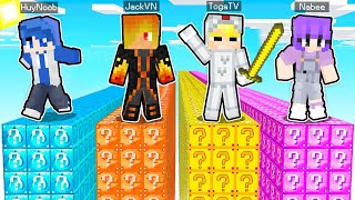 TÔ GÀ THỬ THÁCH 24H ĐẬP LUCKY BLOCK THEO MÀU CÙNG SINH TỐ TEAM TRONG MINECRAFT