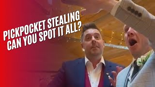 Pickpocket stealing caught on camera. Can you spot it all?