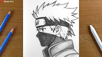 How to Draw Kakashi Hatake Step by Step | Naruto Drawing Tutorial