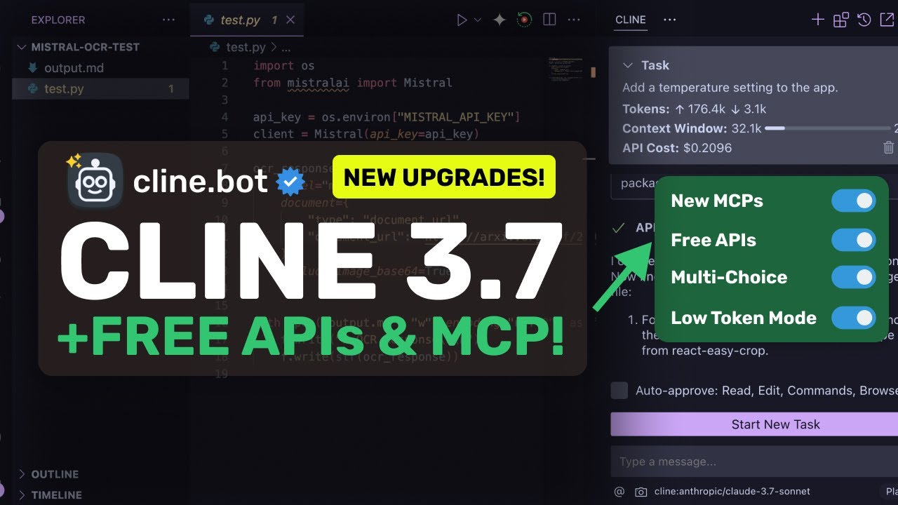 Cline 3.7: Novas APIs e Melhorias