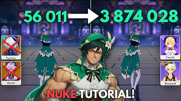 EVIL VENTI 3M Damage Tutorial !! [ Genshin Impact ]