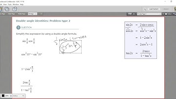Double-angle identities - problem type 2