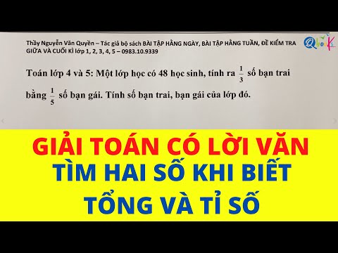 Video Toán Lớp 4 | Tìm hai số khi biết tổng và tỉ số của hai... - YouTube
