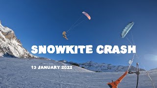 Snowkite Flying Crash