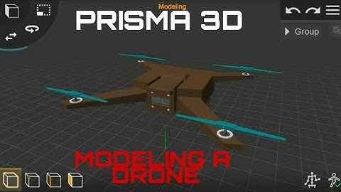 Prisma 3D : Modelling a drone(low poly)
