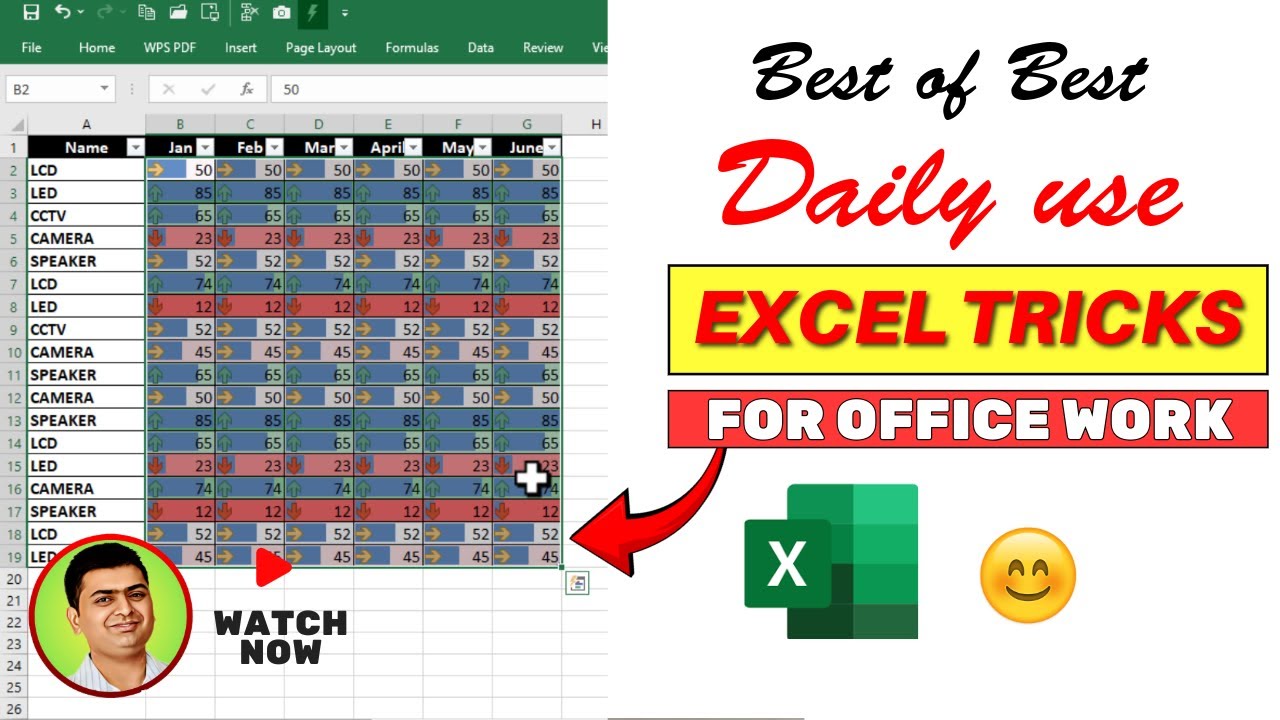 Excel 5 Daily Use Tips and Tricks || Excel For Office Work # ...