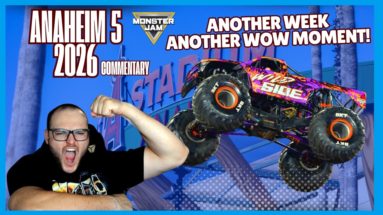 THIS MAN CANT BE STOPPED! Monster Jam Anaheim 5 2026 Commentary