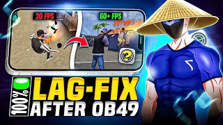 Proven Lag Fix Settings After OB49 Update ~ Free Fire 🔥⚙️
