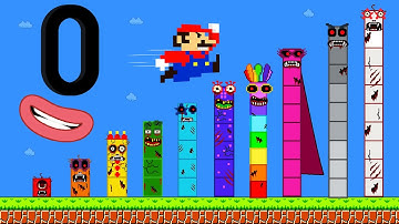 Mario vs the Giant Zombie Numberblocks mix level up maze then this happened | Game Animation