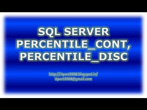 PERCENTILE_CONT, PERCENTILE_DISC in