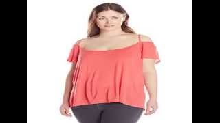 Check Derek Heart Junior s Plus Size Off Shoulder X Back Tee Pink Coral 2X Top