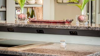 Task Lighting Angled Power Strips and LED Lighting