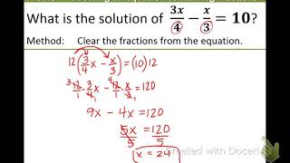 Algebra 1: 2.3 DAY 2: Solving Multi-Step Equations