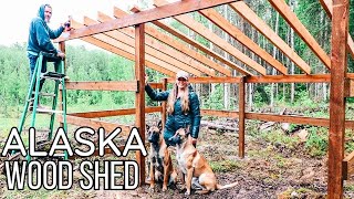 Our DIY Wood Shed Build for our Off Grid Alaska Cabin + A Day at the Wildlife Conservation Center!