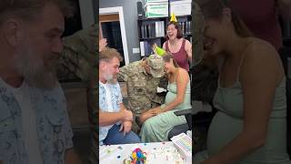 Soldier returns home to surprise his father and wife ❤️