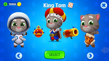 Talking Tom Splash Force - King vs Pirate vs Astro vs Prehistoric Tom Gameplay - #7