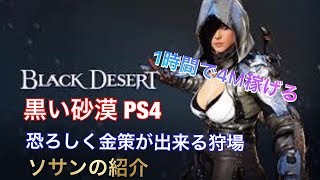 Black Desert 黒い砂漠 Ps4 金策 後半でかなり稼げる狩場 ソサンの紹介 Youtube