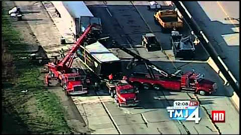 Crash leads to closure of I-94 for 10 hours.