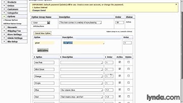 ecommerce php framework, Adding product options