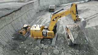 Caterpillar 6015B Excavator Loading Caterpillar 775&773 Dumpers  Sotiriadis/Labrianidis Mining