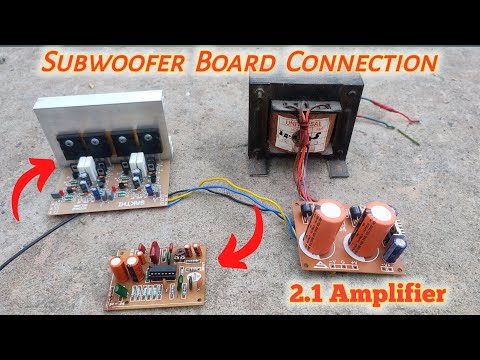 2.1 Amplifier || 2.1 Subwoofer Amplifier connection || 3 Tech