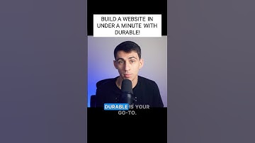 Build a website in under a minute without coding | Durable AI website builder